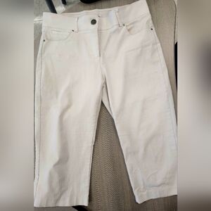 Women's White Bermuda Shorts